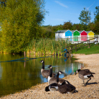 Holiday caravan in the Cotswold Water Park