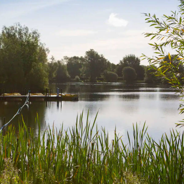Holiday caravan in the Cotswold Water Park